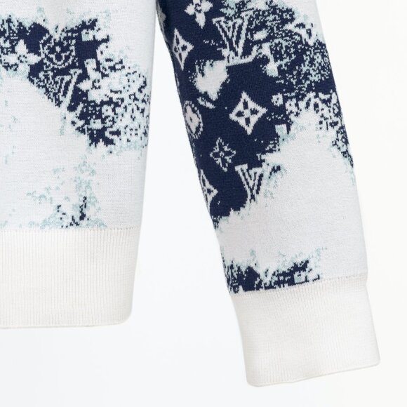 Louis Vuitton Indigo & White Monogram Bandana Crewneck Sweater - Picture 6 of 15